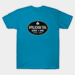 Appalachian Trail - Georgia to Maine - Dark Blue Oval T-Shirt